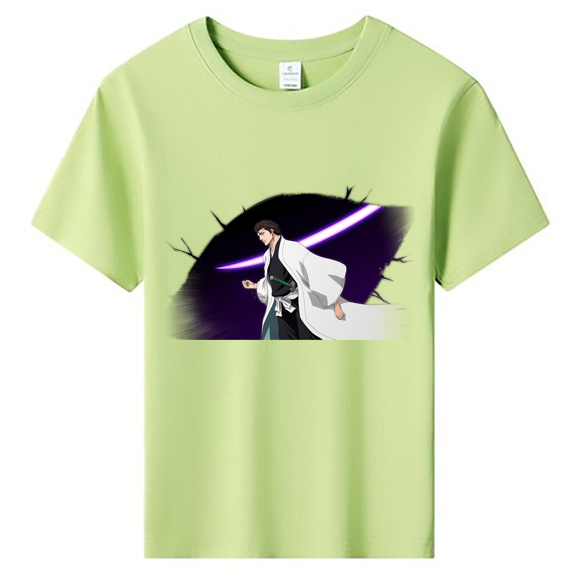 （画像用） ブリーチ 藍染 惣右介（あいぜん そうすけ） BLEACH Aizen Sousuke 綿100％キッズTシャツ（フロントプリント）